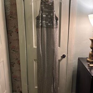 Elegant Scala Silver Evening Gown